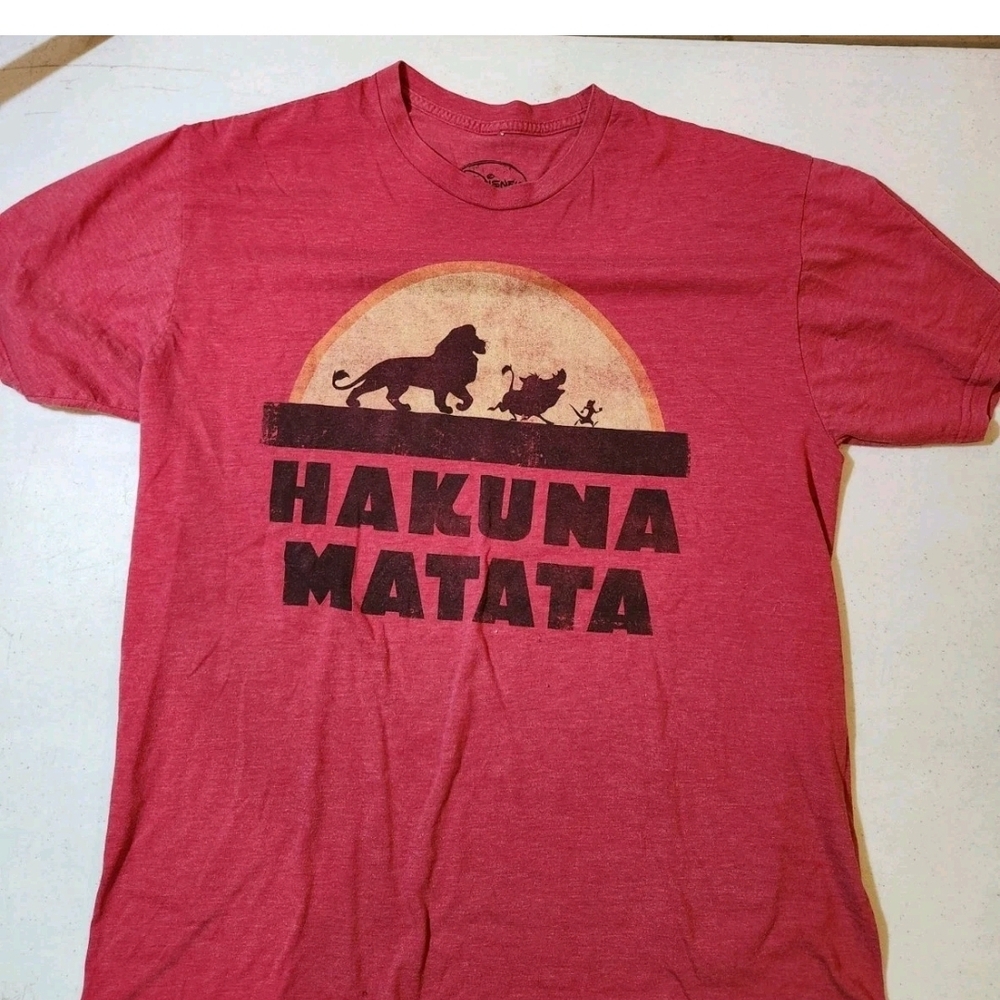 Disney Red Hakuna Matata Short Sleeve Tee